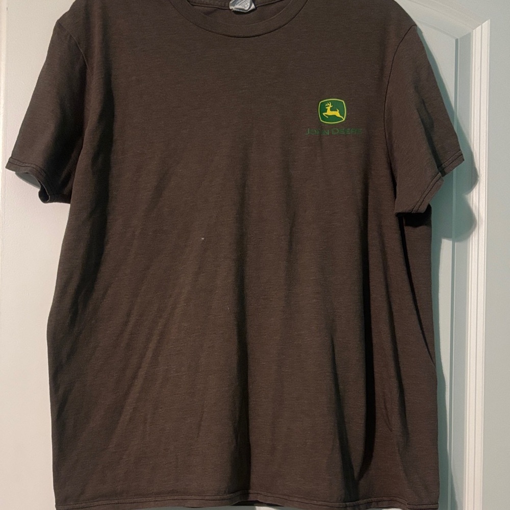 John Deere Men's Dark Brown Tee with Logo